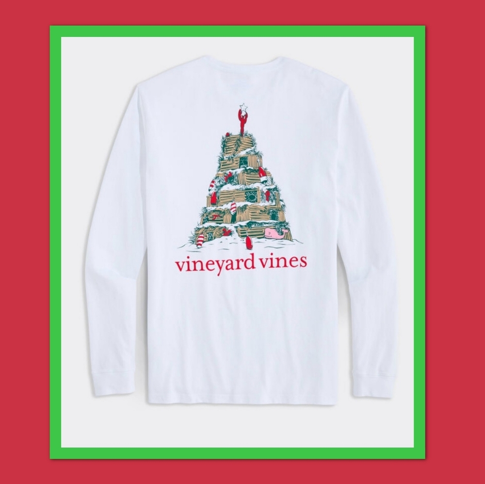 VINEYARD VINES CHRISTMAS TRAPS LS SHIRT